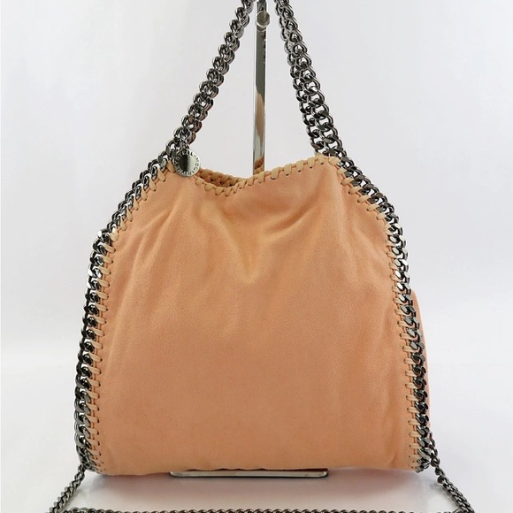 Stella McCartney Handbags - Stella McCartney Peach Shoulder Bag with Chain Trim